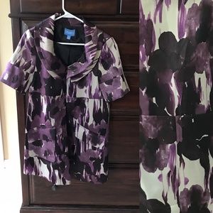 Simply Vera Wang S Purple Floral Jacket